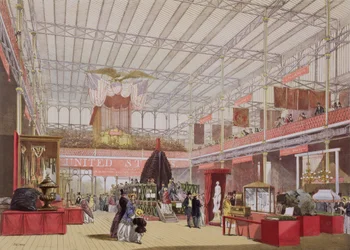 Veduta della sezione degli Stati Uniti della Grande Esposizione del 1851, da 